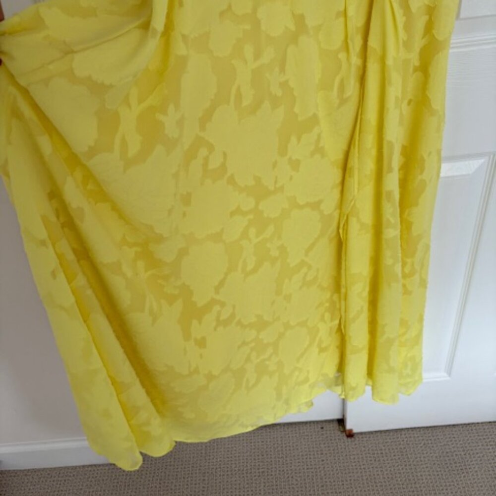 🌼 Jason Wu x ELOQUII Yellow Pleated Midi Dress – Size 18 - Picture 11 of 14